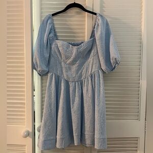 URBAN OUTFITTERS MINI BABY BLUE DRESS WORN ONCE